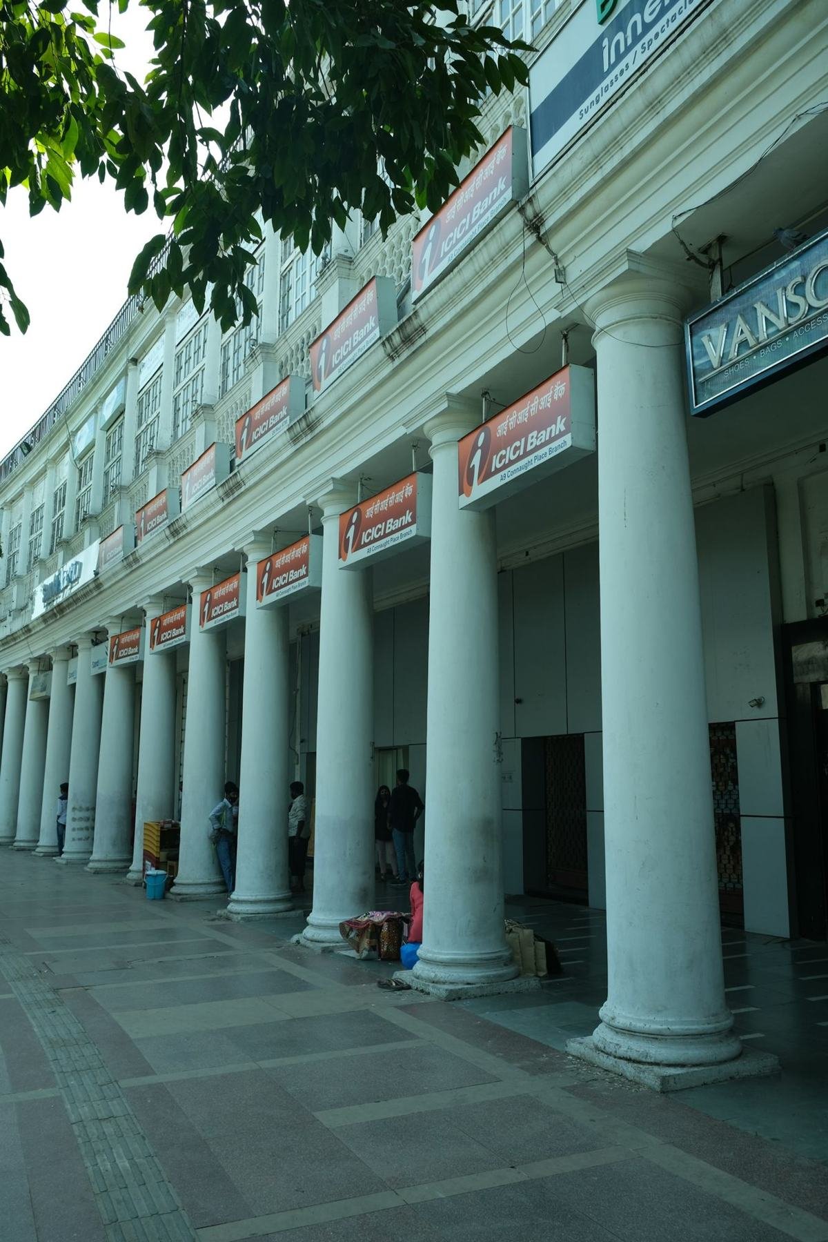 The white colonnades of Connaught Place, New Delhi